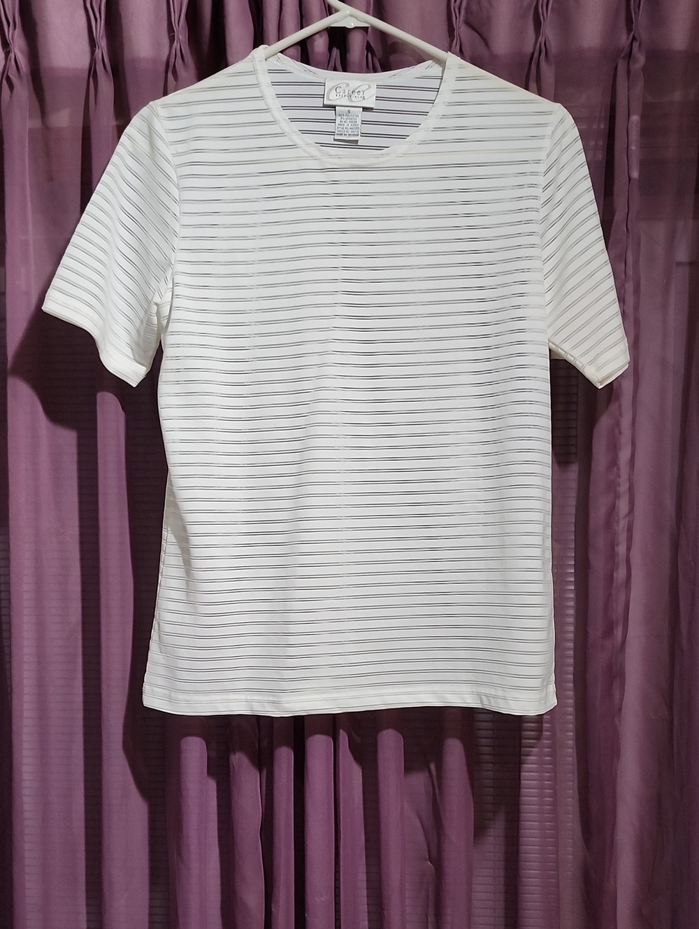 Career Essentials White Short Sleeve Top S